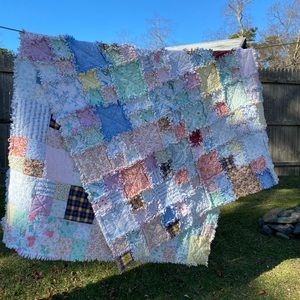 Cotton all flannel crazy quilt